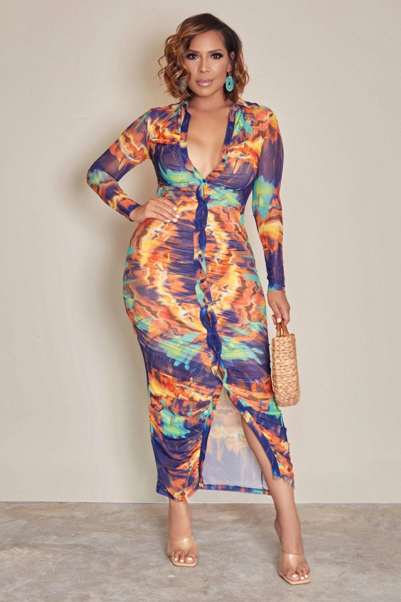 Yanines Tie-Dye Dream A Bodycon for Bold Souls Bursting with Colour and Sass